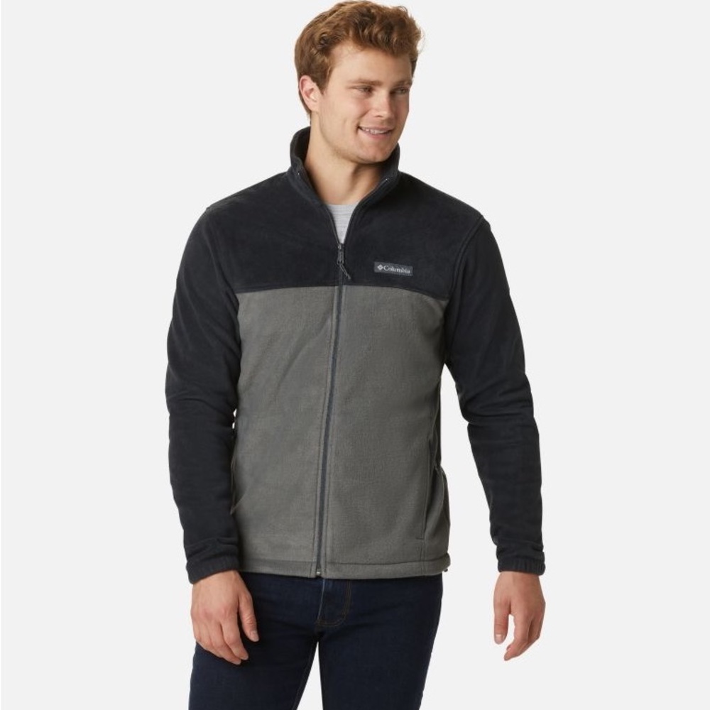 Full Zip Mens Columbia Fleece Black and Gray men’s size XL extra large